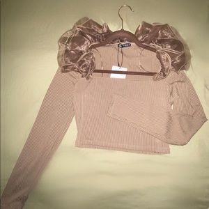 Zara Long Sleeve Crop Top